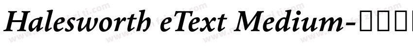 Halesworth eText Medium字体转换